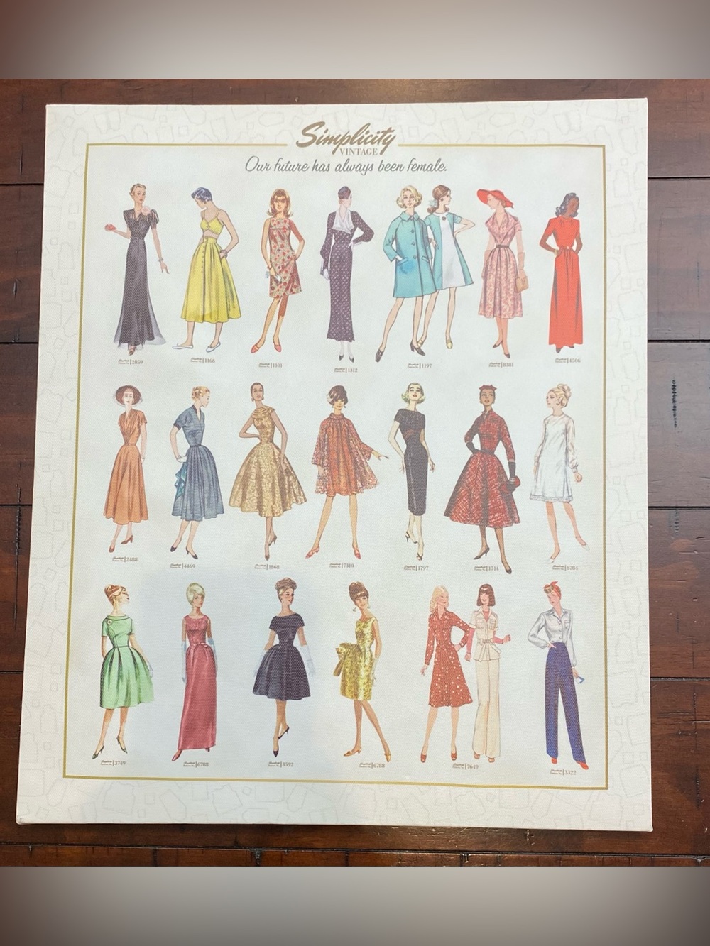 Vintage Simplicity "Our Future Has Always Been Female" Wall Art Retro Fashion